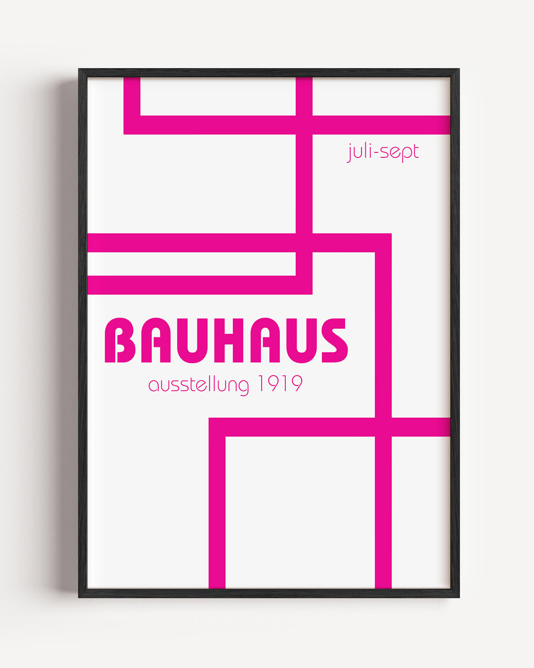 Lijnen en kleurvlakken – staande Bauhaus poster als wanddecoratie