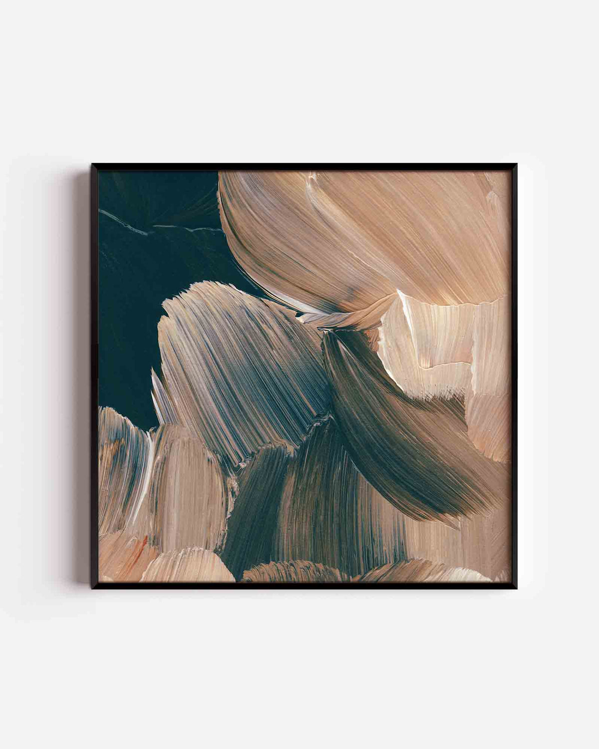 Abstracte penseelstreken – schilderkunst vierkante poster als wanddecoratie