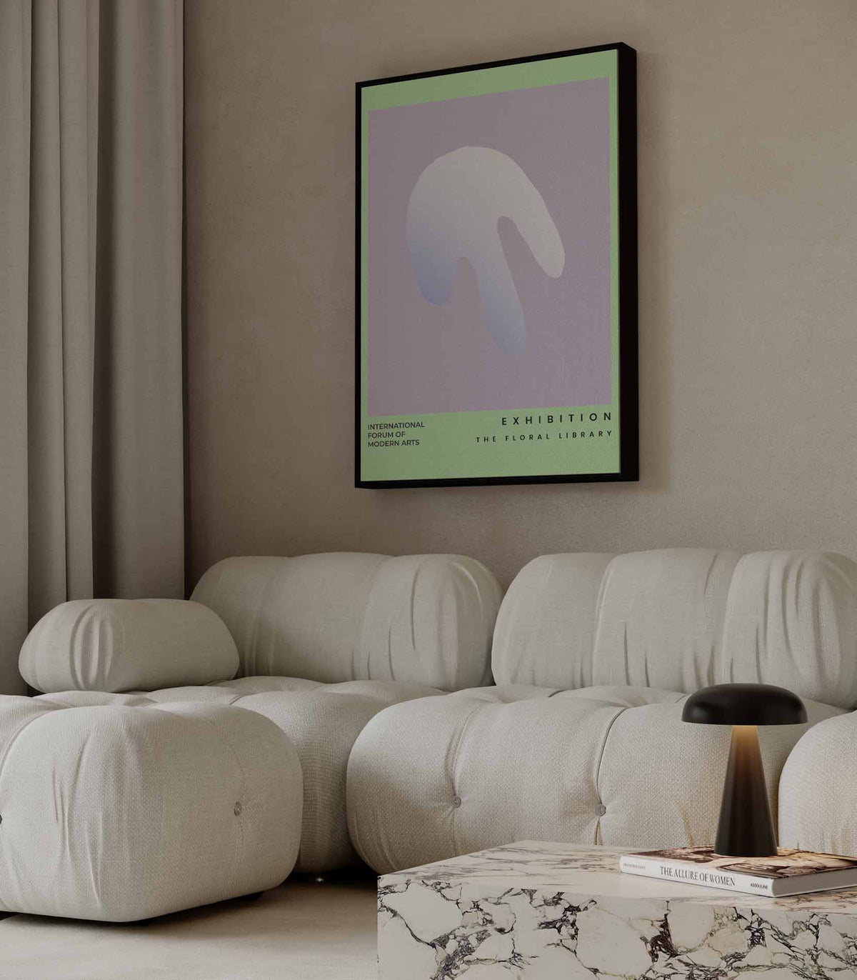 Abstracte Bloemimpressie – staande wandkunst voor woonkamer of interieur