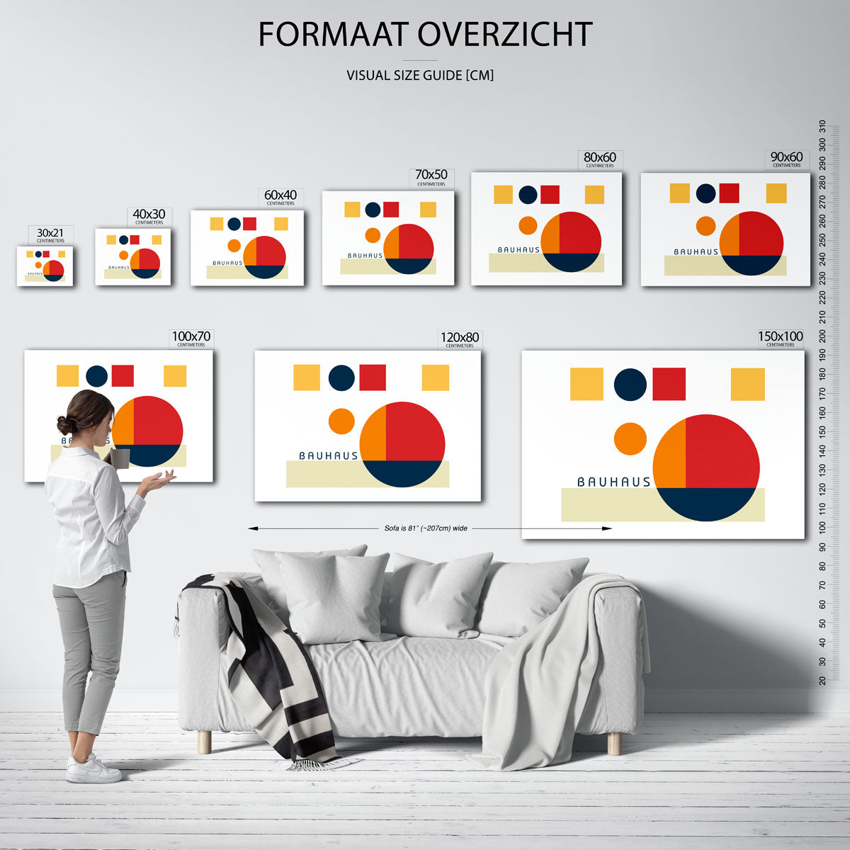 Vorm en balans – Bauhaus poster als geometrische wanddecoratie