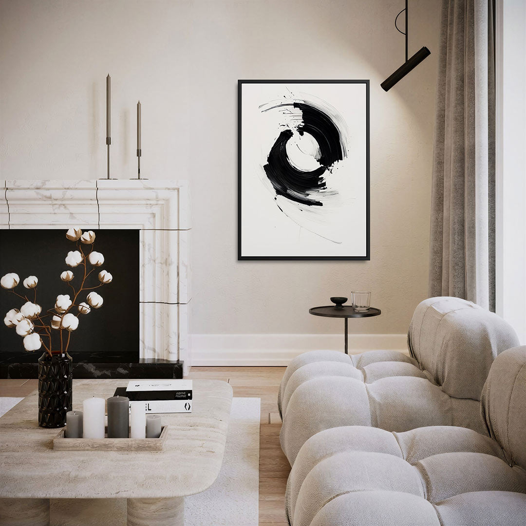 Dynamische borstelvegen – moderne staande wandkunst
