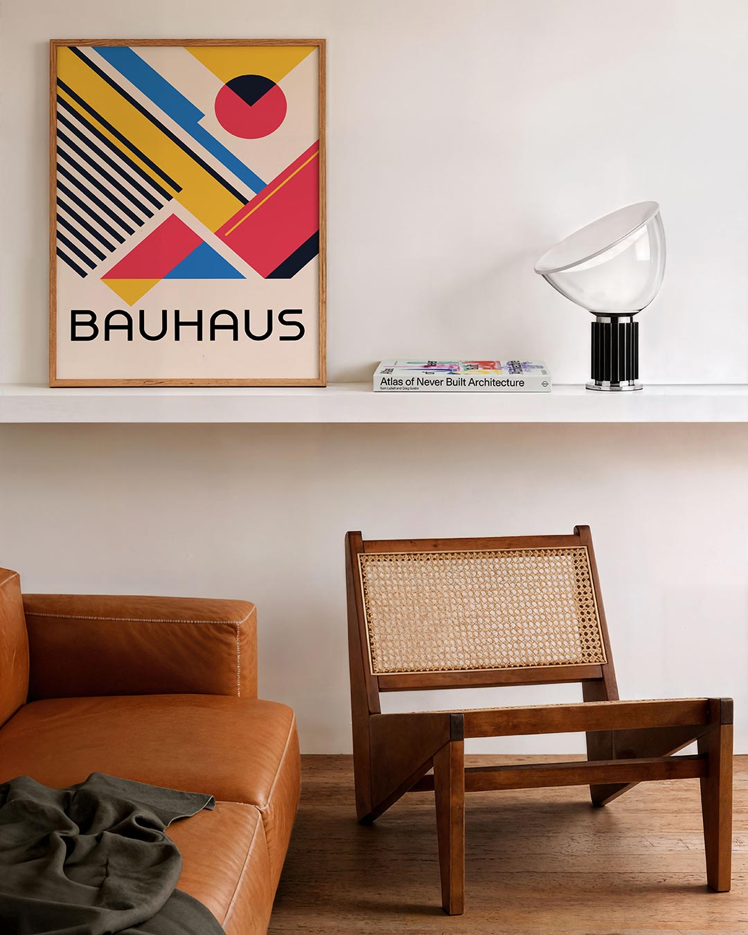 Abstracte – staande Bauhaus poster voor aan de muur