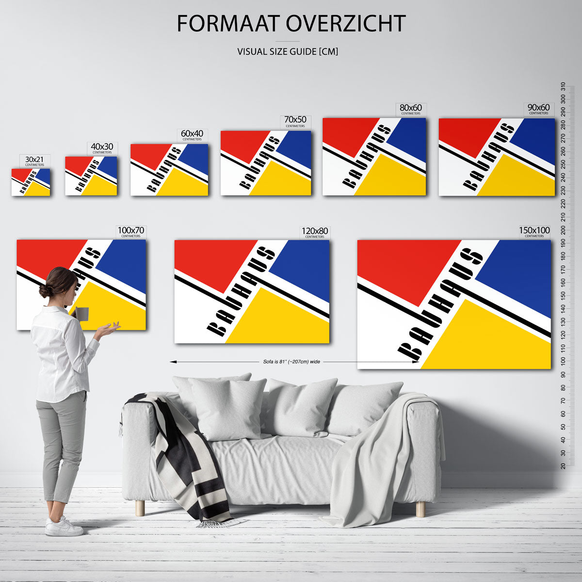 Vorm en kleurvlakken – Bauhaus poster als geometrische wanddecoratie