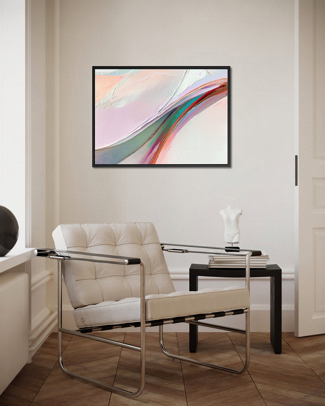 Organische kleurencompositie – Lijnen – kunstwerk op canvas, dibond of plexiglas