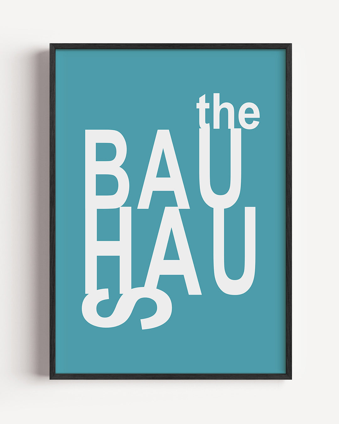 Typografisch spel – staande Bauhaus poster als wanddecoratie
