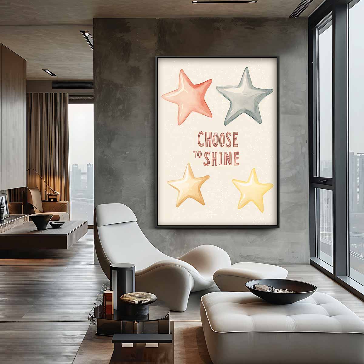Stralende Sterren Poster – canvas wanddecoratie in portret formaat