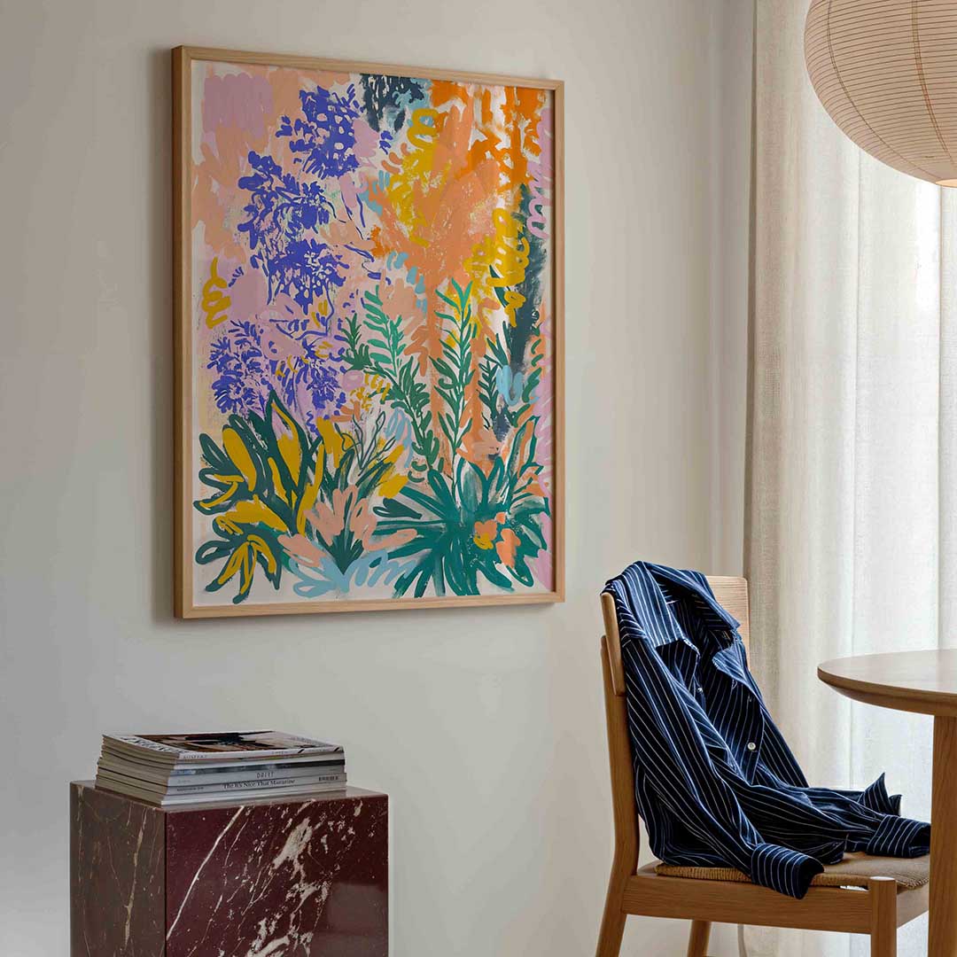 Botanische kleurenexplosie – bloemen poster in staand formaat