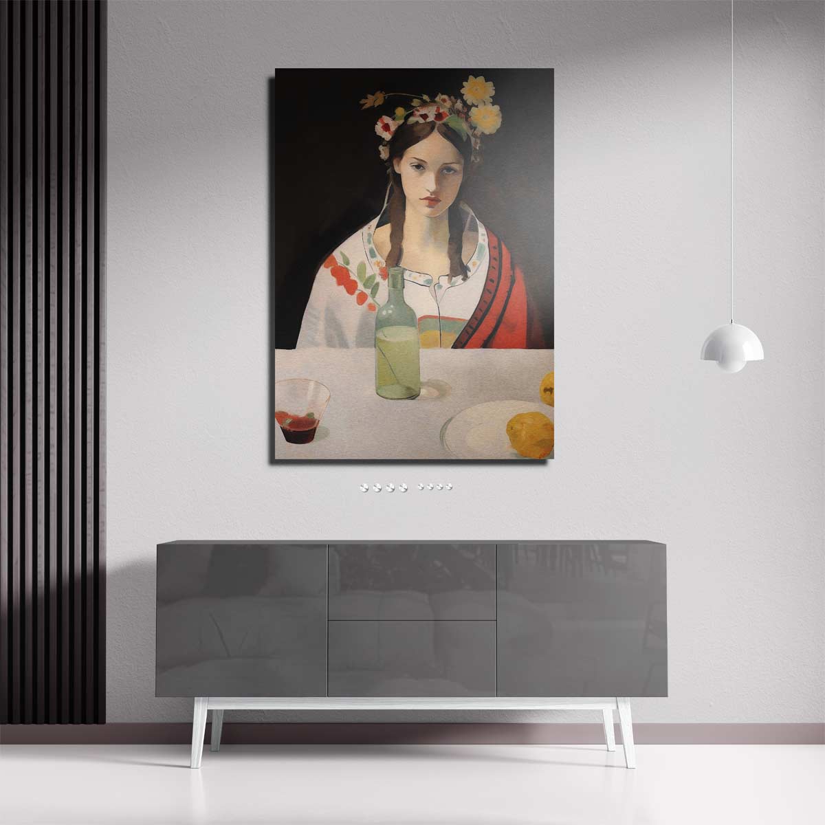 Bloemen en Stilte – portret kunstwerk als wanddecoratie, afbeelding 18