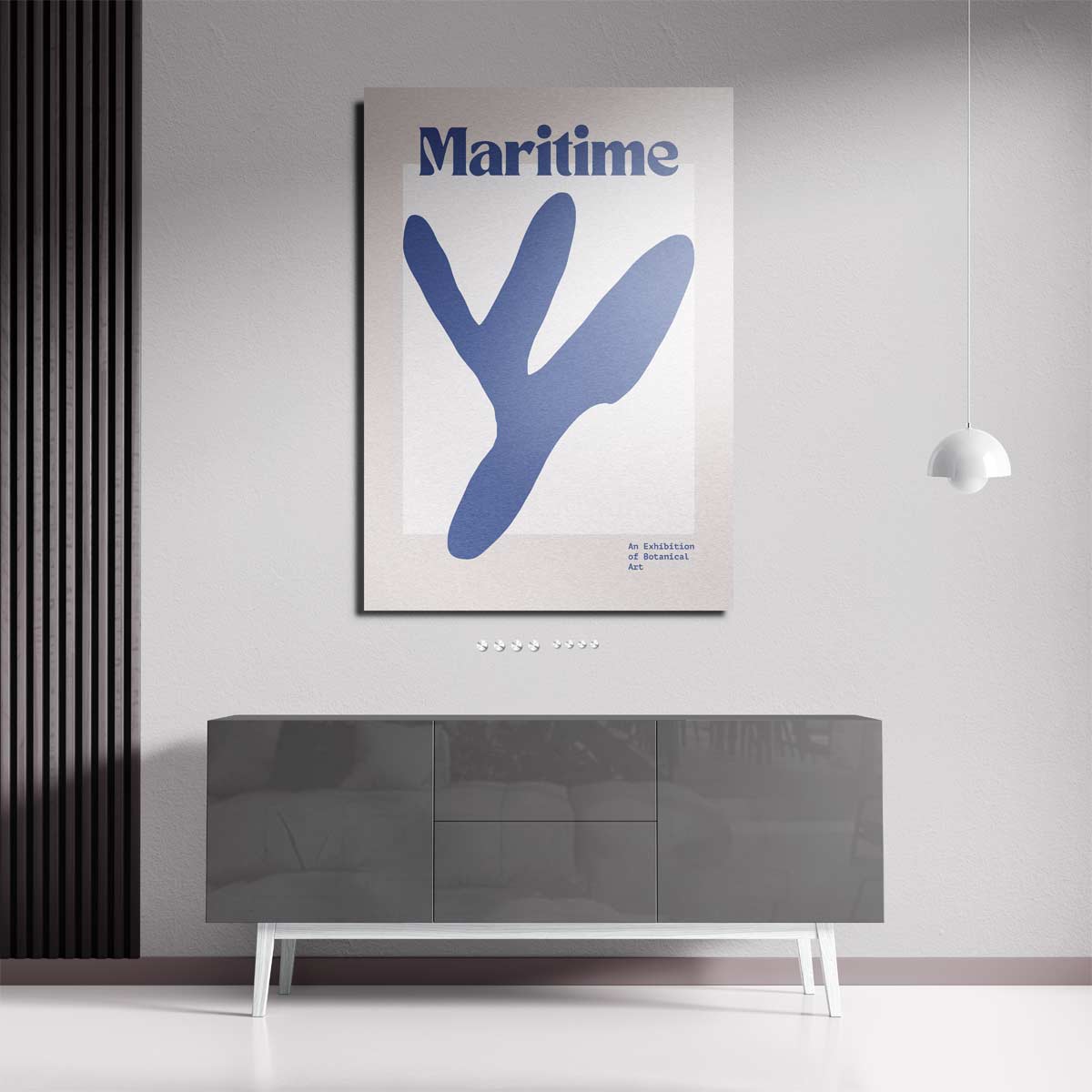 Maritieme Botanische Expressie – plexiglas kunstwerk als wanddecoratie
