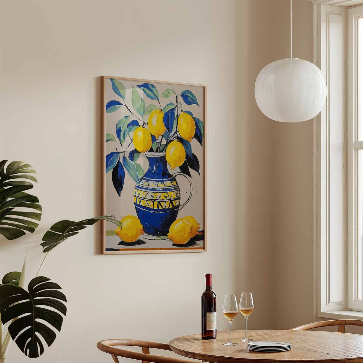 Vrolijke Citroen Stilleven – keukenposter in staand formaat
