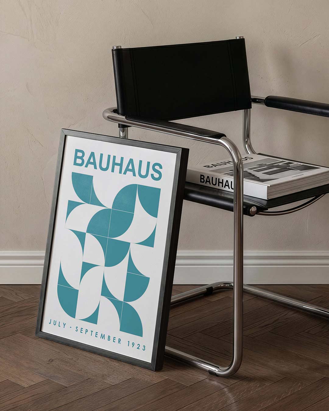 Vorm en kleur – staande Bauhaus poster voor aan de muur
