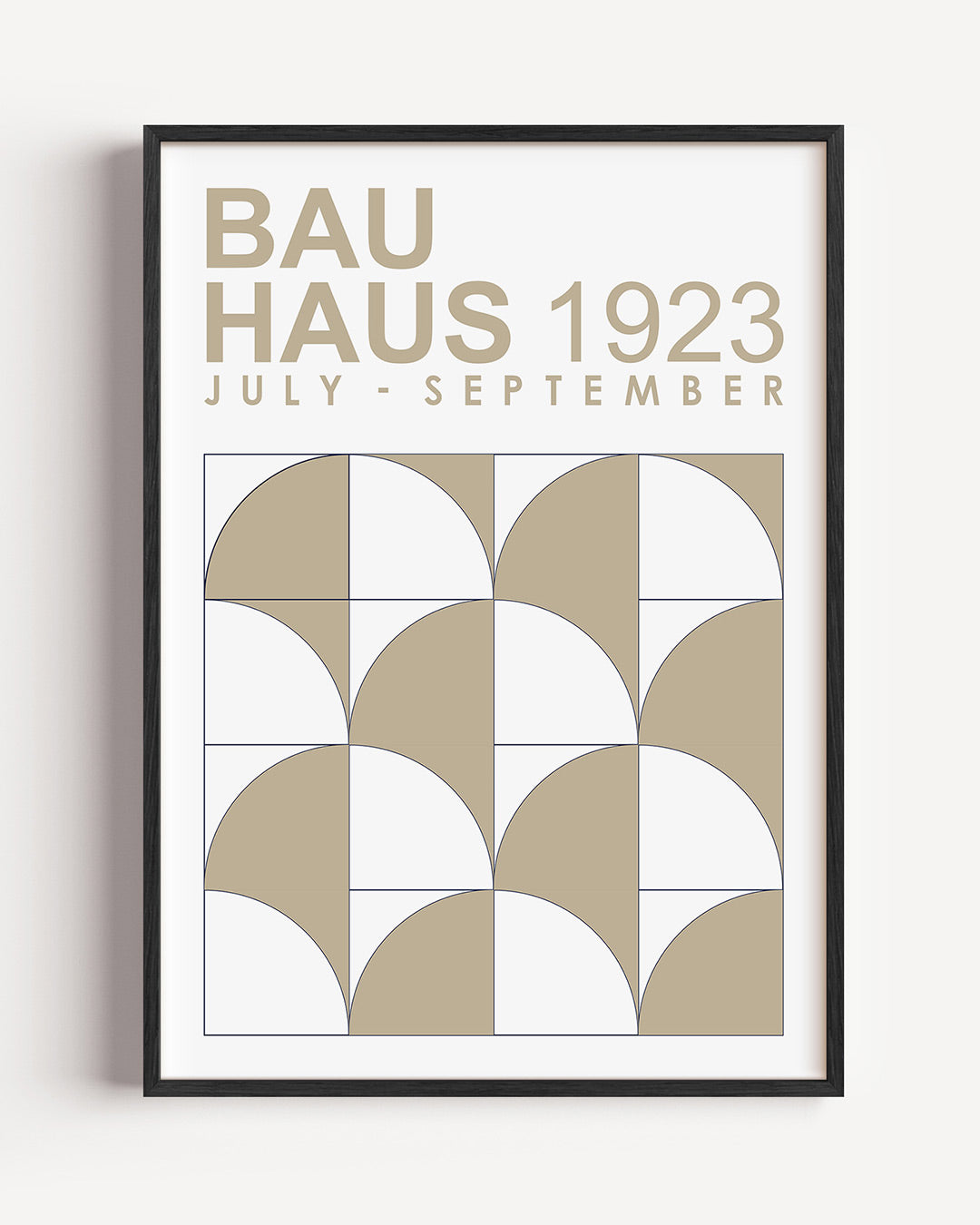 Vormritme en lijnen – staande Bauhaus poster als wanddecoratie