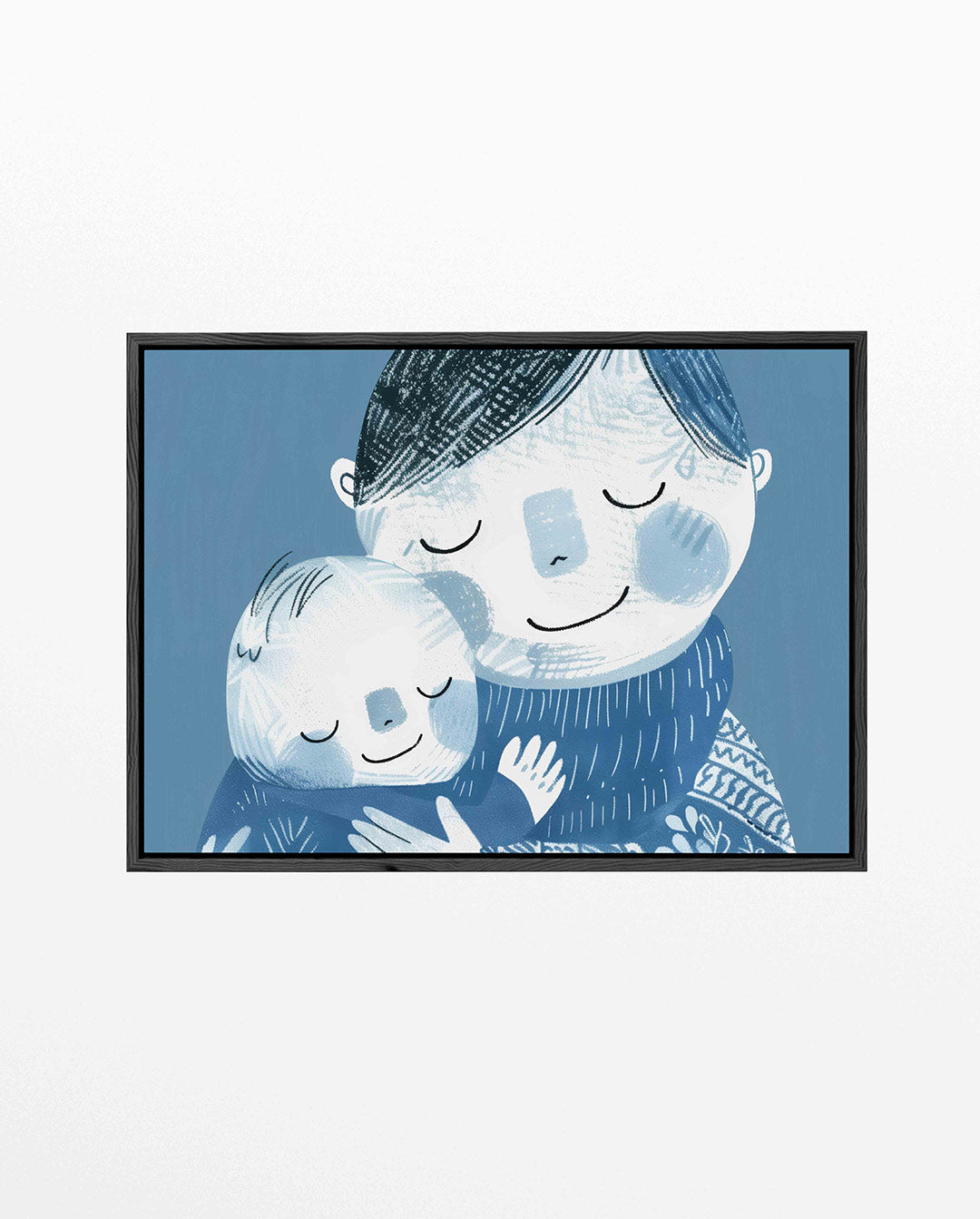 Knuffelende figuren – liggend kinder kunstwerk