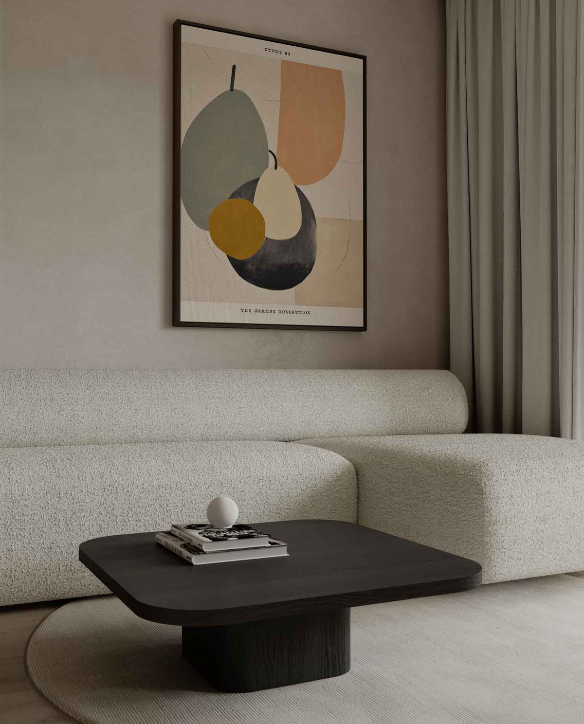 Abstracte Tuinvorm Studie 05 – canvas kunstwerk als wanddecoratie