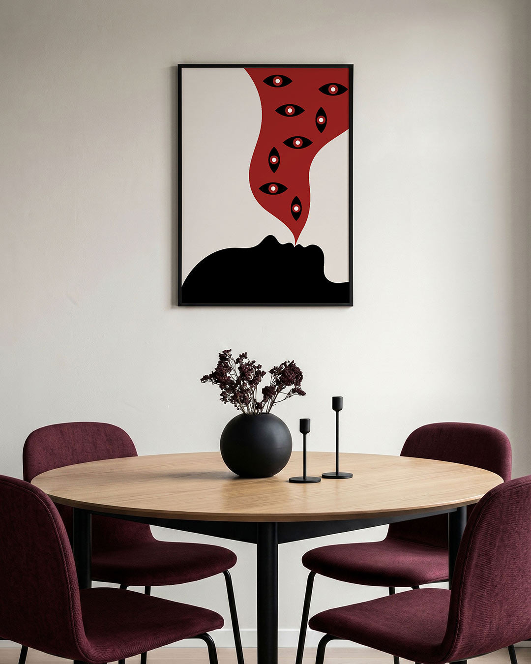 Vormen en vlucht – staande Bauhaus poster voor aan de muur