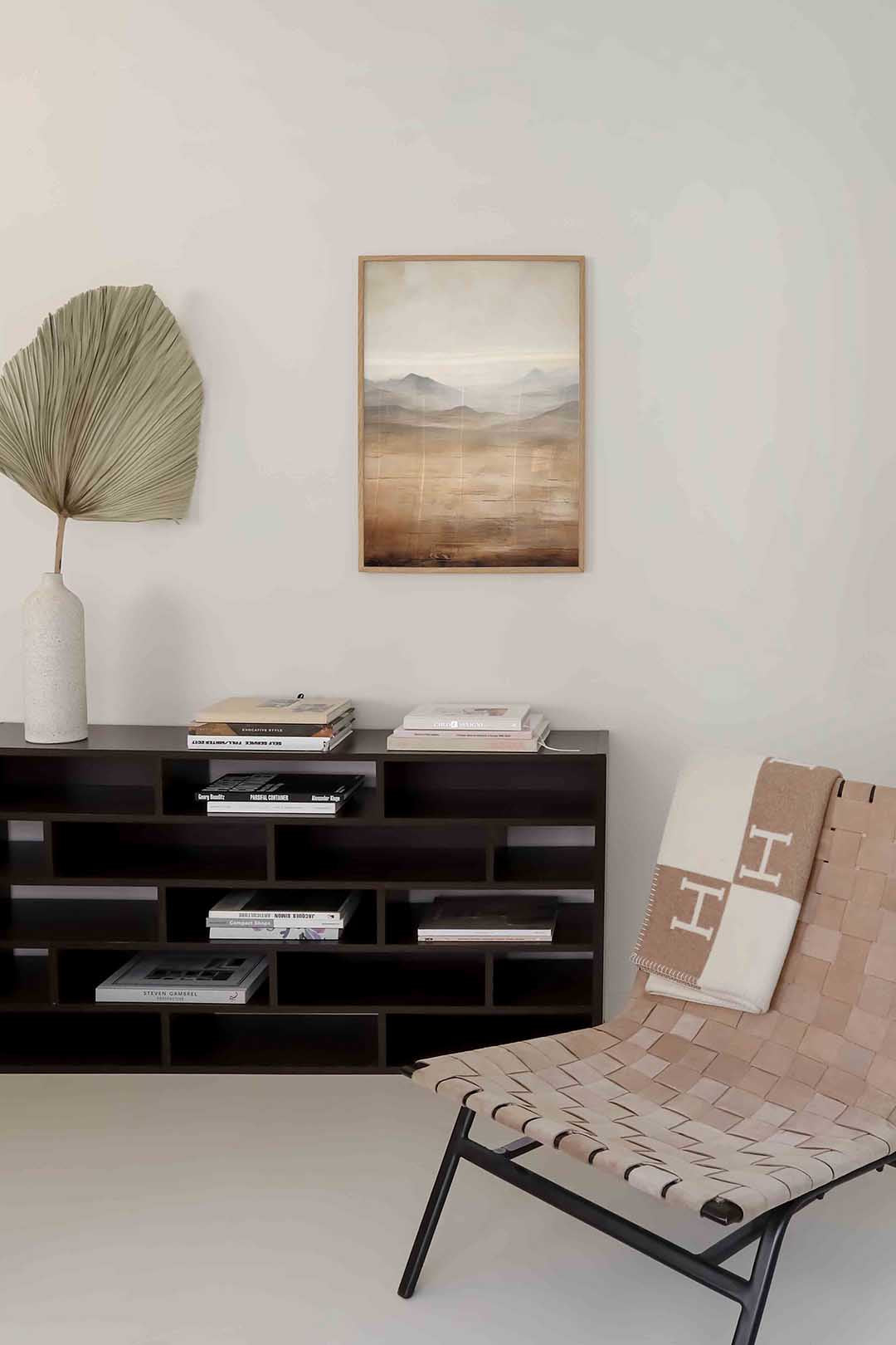 Landschap met bergen – natuur poster in staand formaat