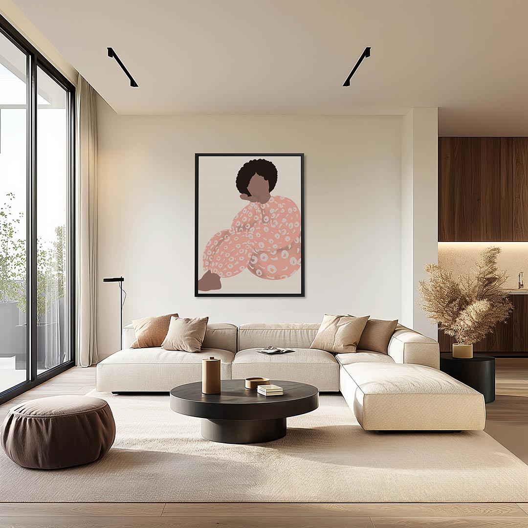 Vrouwelijk silhouet – moderne staande wandkunst