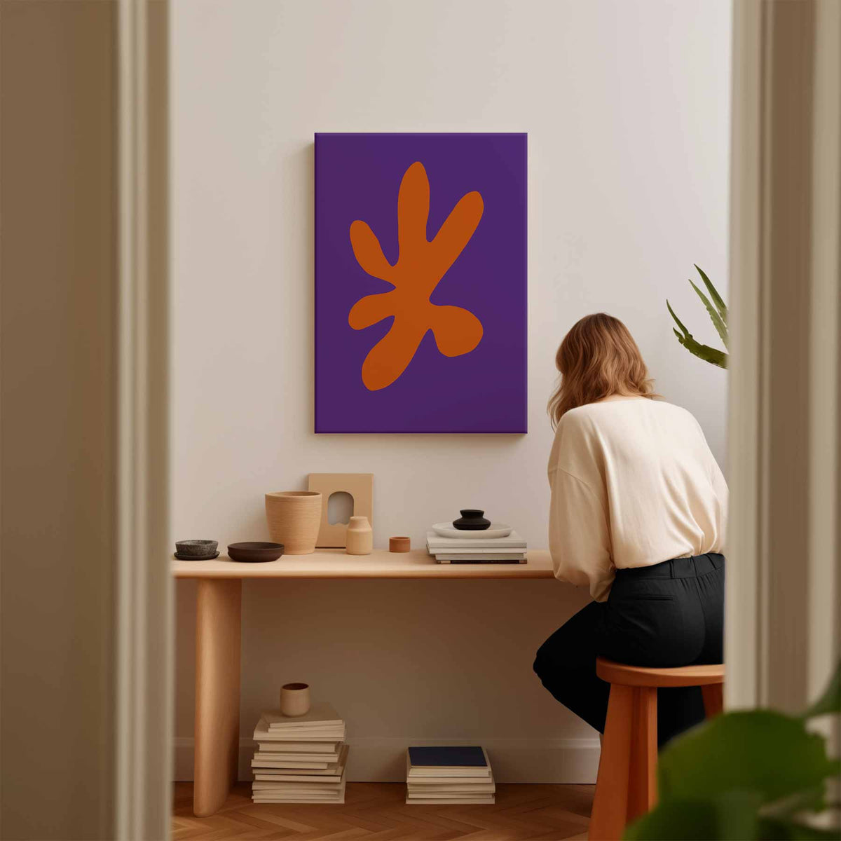 Vrolijke Vormenspel – staand kunstwerk voor modern interieur