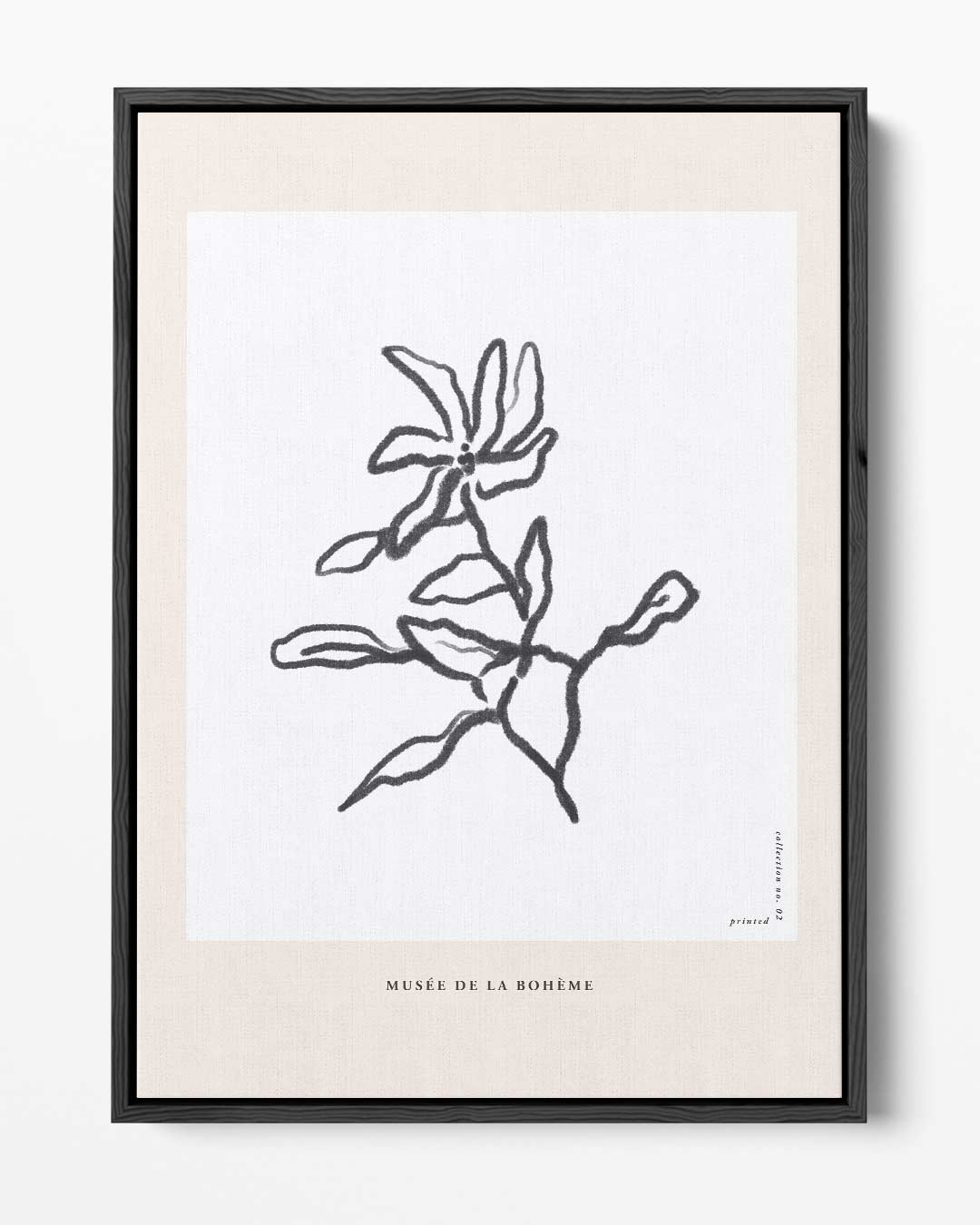 Elegante Bloemillustratie – portret kunstwerk als wanddecoratie