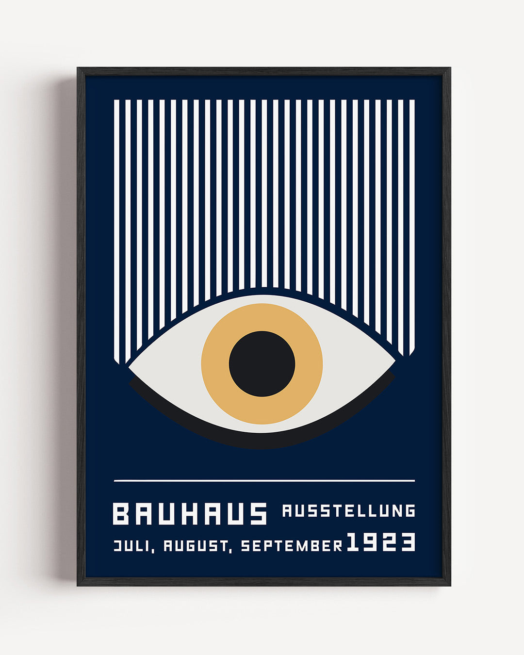 Lijnen en oog – staande Bauhaus poster als wanddecoratie