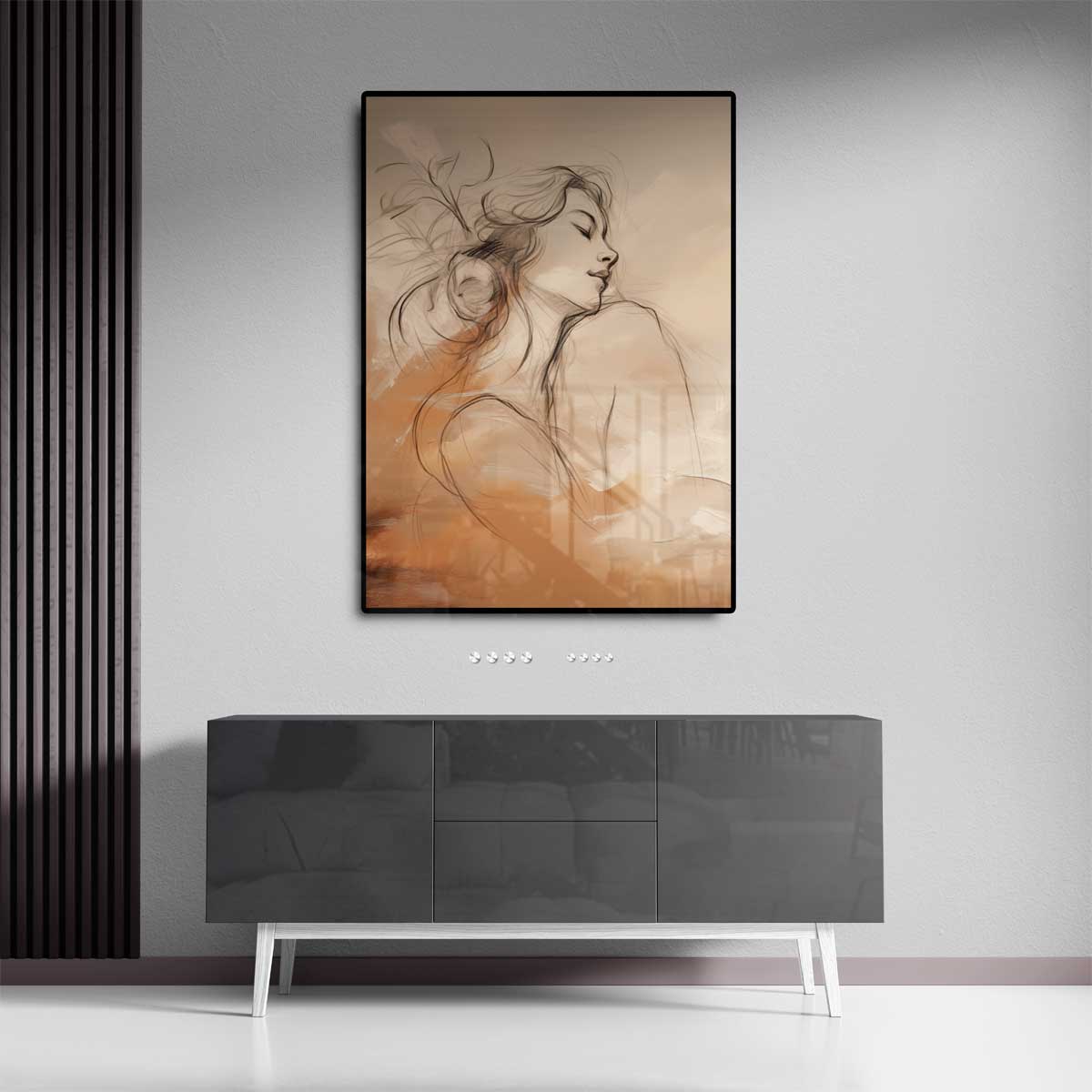Dromerige Sereniteit – staand kunstwerk voor modern interieur