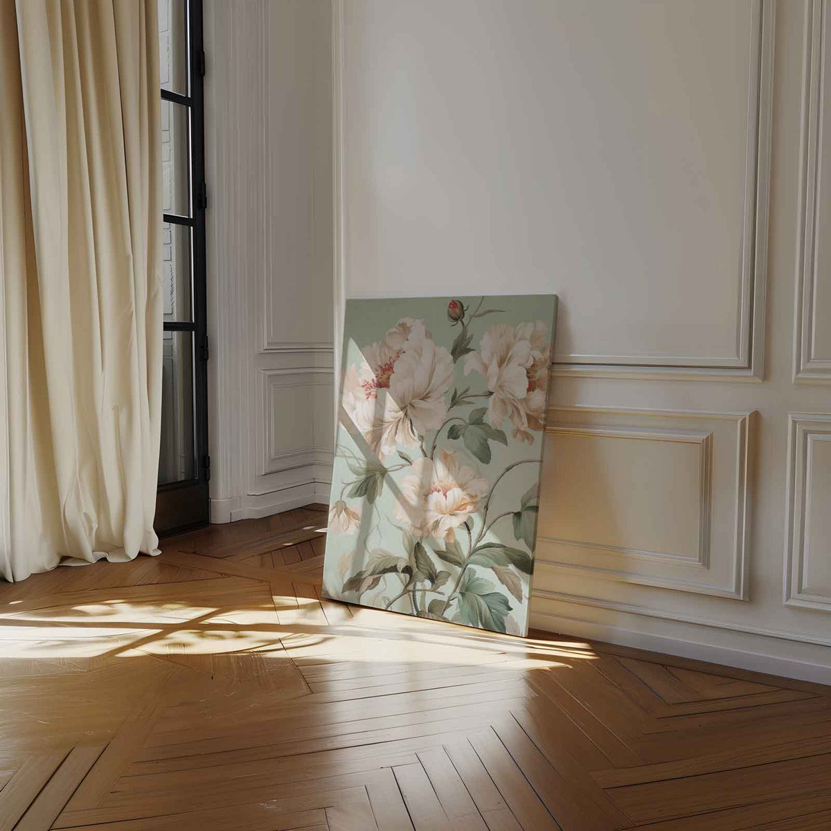 Tijdloze Bloemenpracht – dibond kunstwerk als wanddecoratie