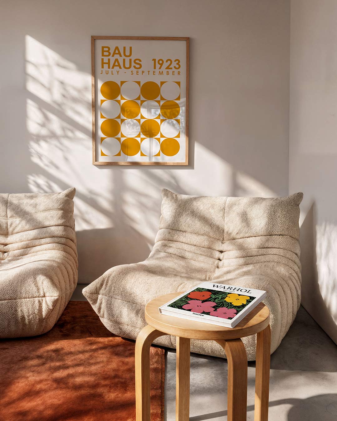 Vormritme en kleur – moderne Bauhaus wandkunst als poster