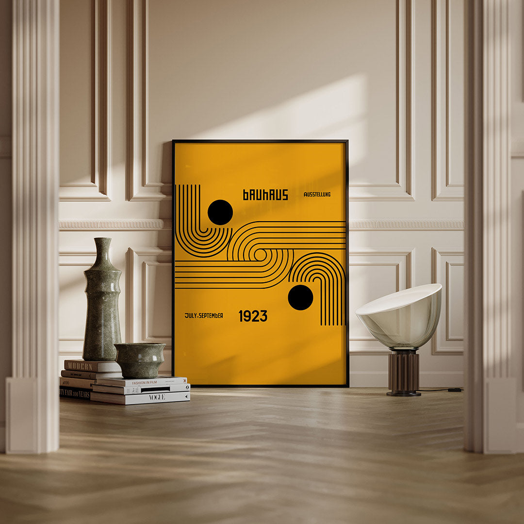 Lijnen en vlakken – moderne Bauhaus wandkunst als poster