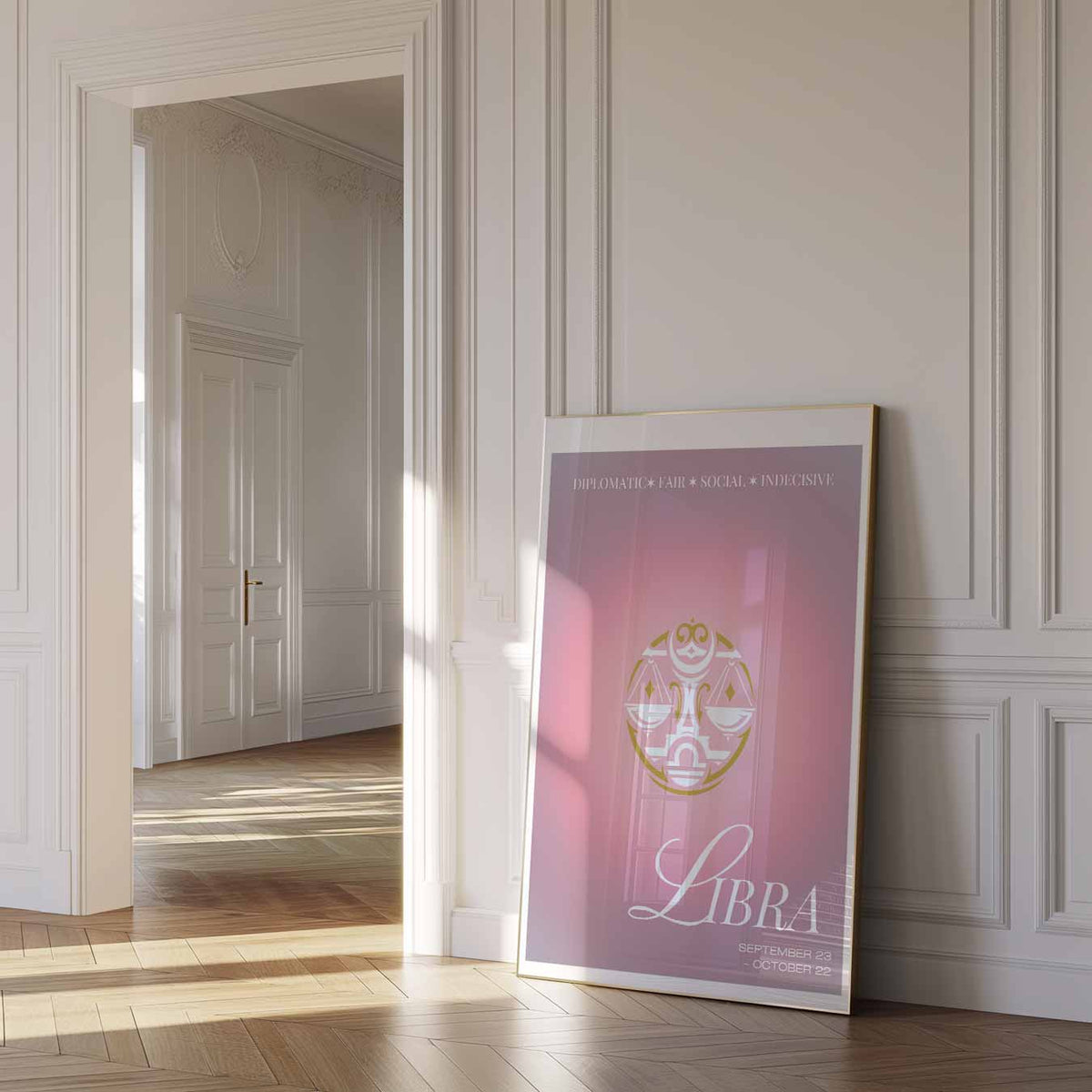 Libra Sterrenbeeld – mindful poster in staand formaat