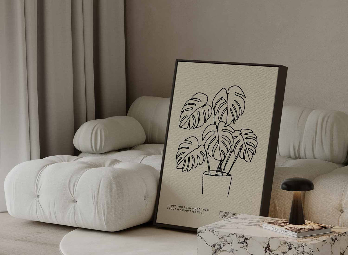 Liefde voor Kamerplanten Poster – plexiglas wanddecoratie in portret formaat