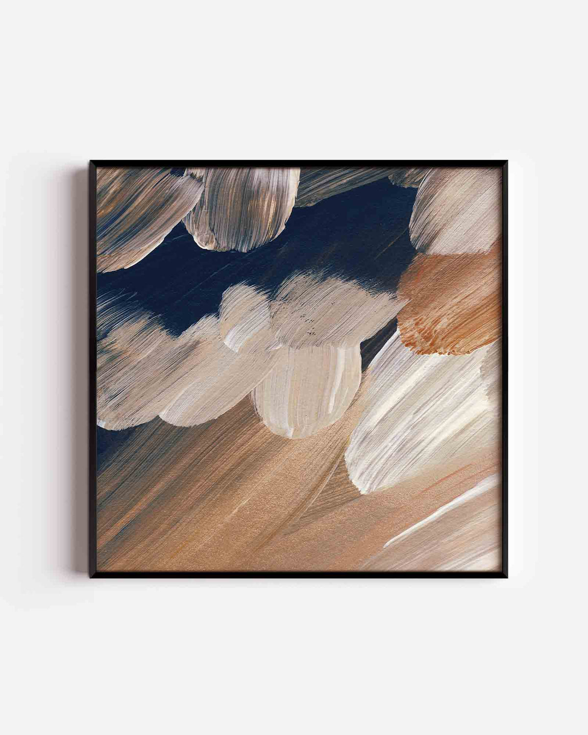 Abstracte penseelstreken – schilderkunst vierkante poster als wanddecoratie