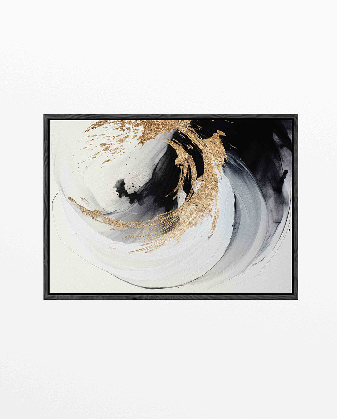 Dynamische kleurvlakken – liggend abstract kunstwerk