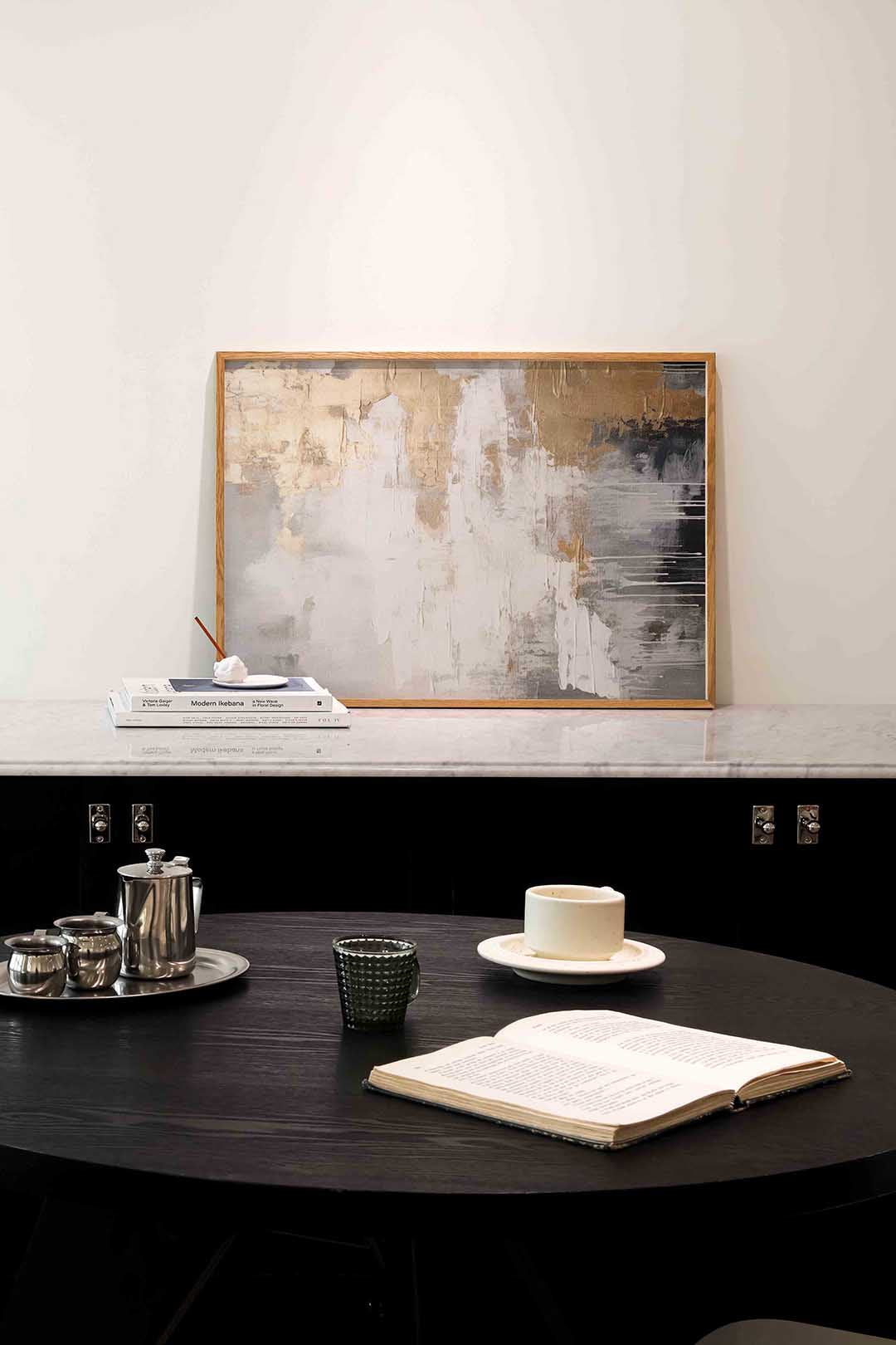 Abstracte gouden textuur – abstracte poster in liggend formaat