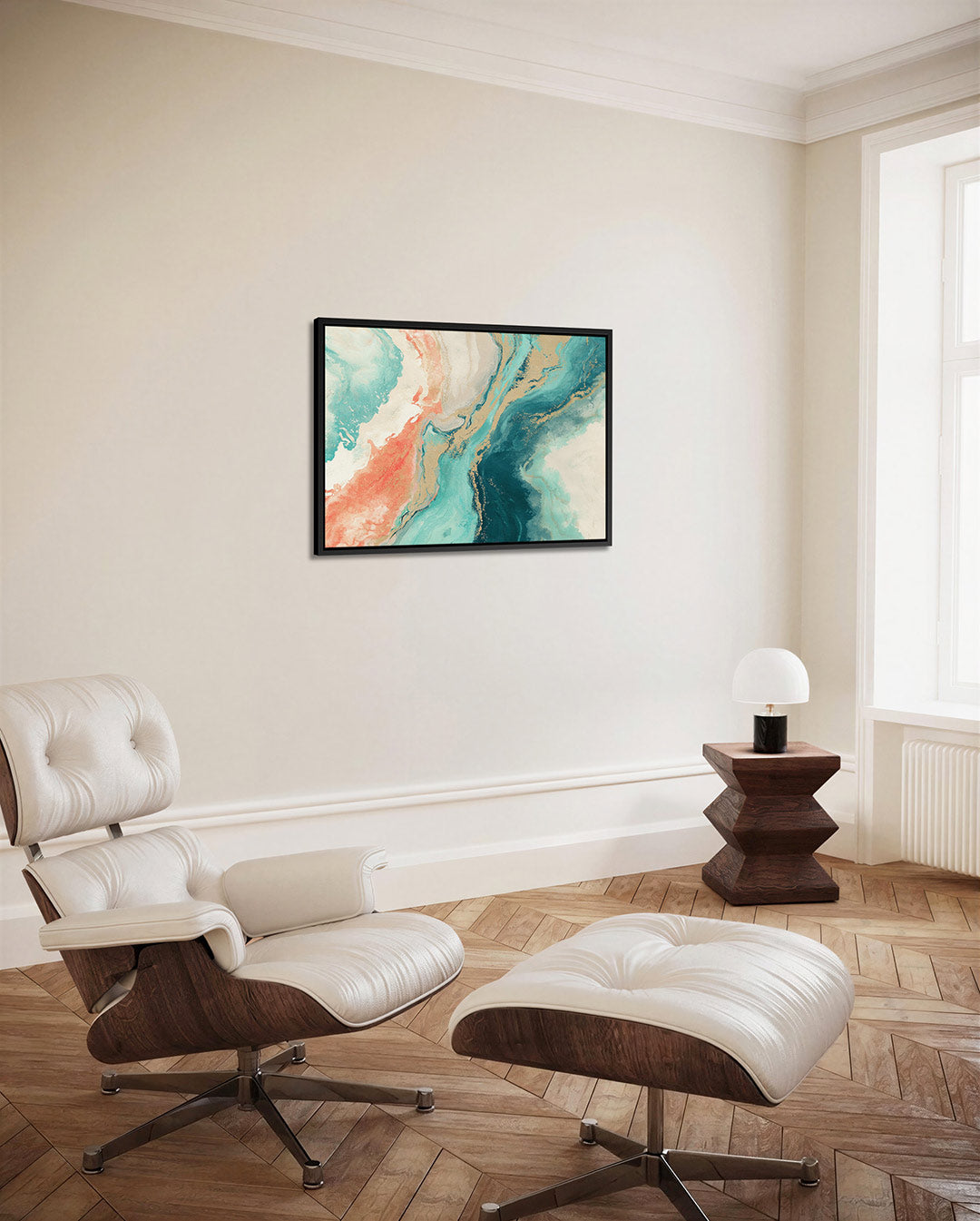 Vloeiende kleurencompositie – Lijnen – alternatieve weergave van het kunstwerk