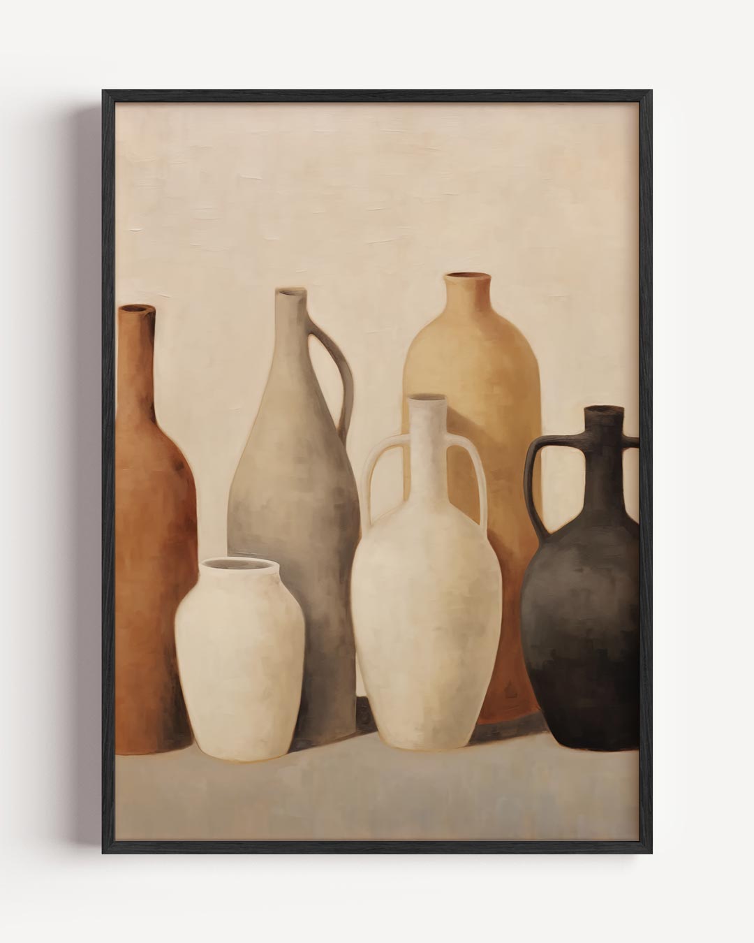 Stijlvolle Keramiek – kleurrijke abstracte portret poster als wanddecoratie
