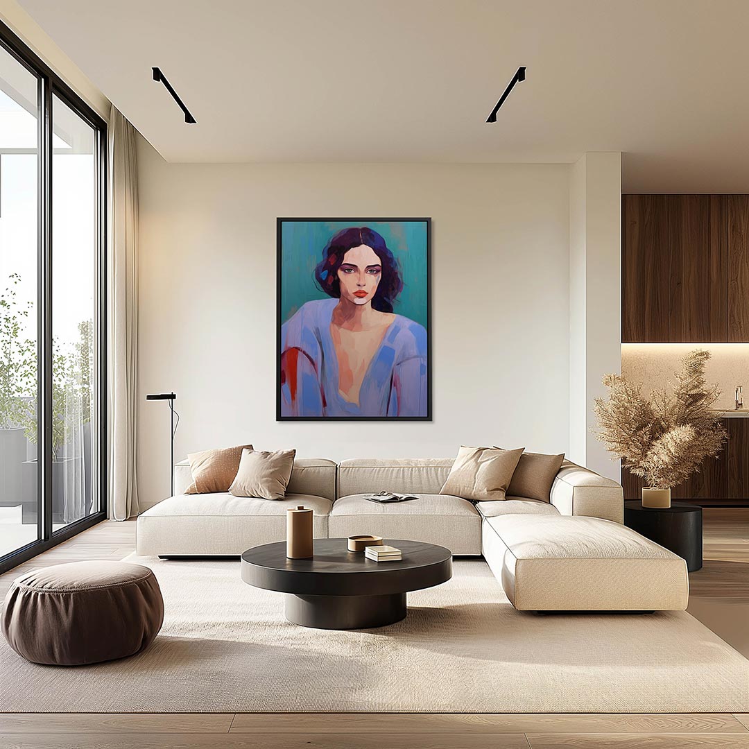 Portretstudie – moderne staande wandkunst