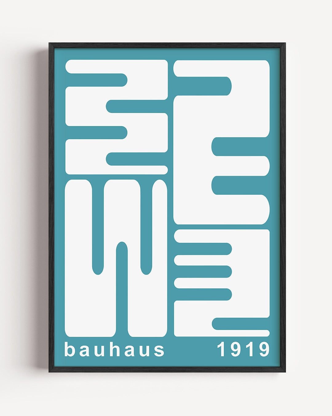 Vorm en kleur – staande Bauhaus poster als wanddecoratie