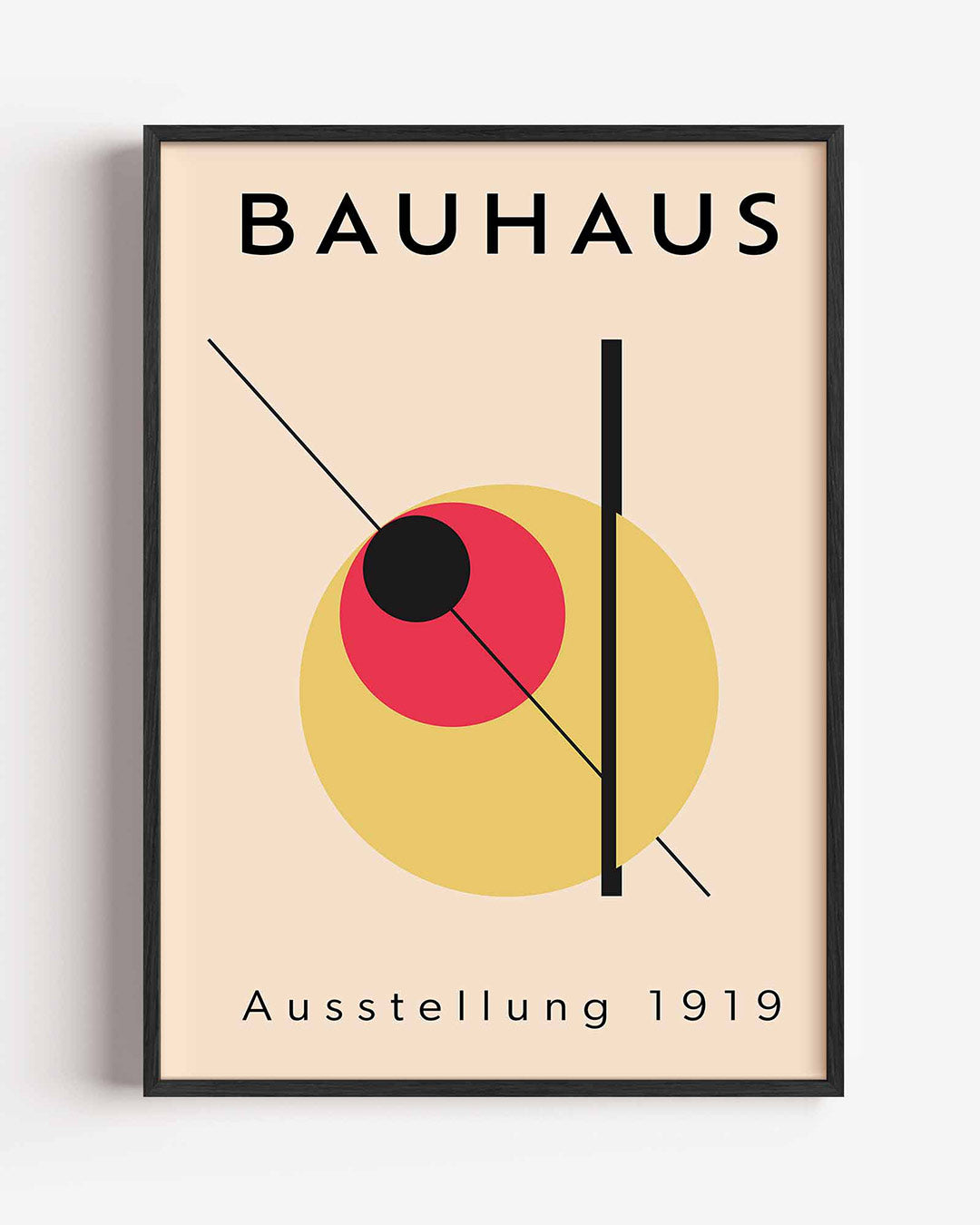 Vorm en balans – staande Bauhaus poster als wanddecoratie