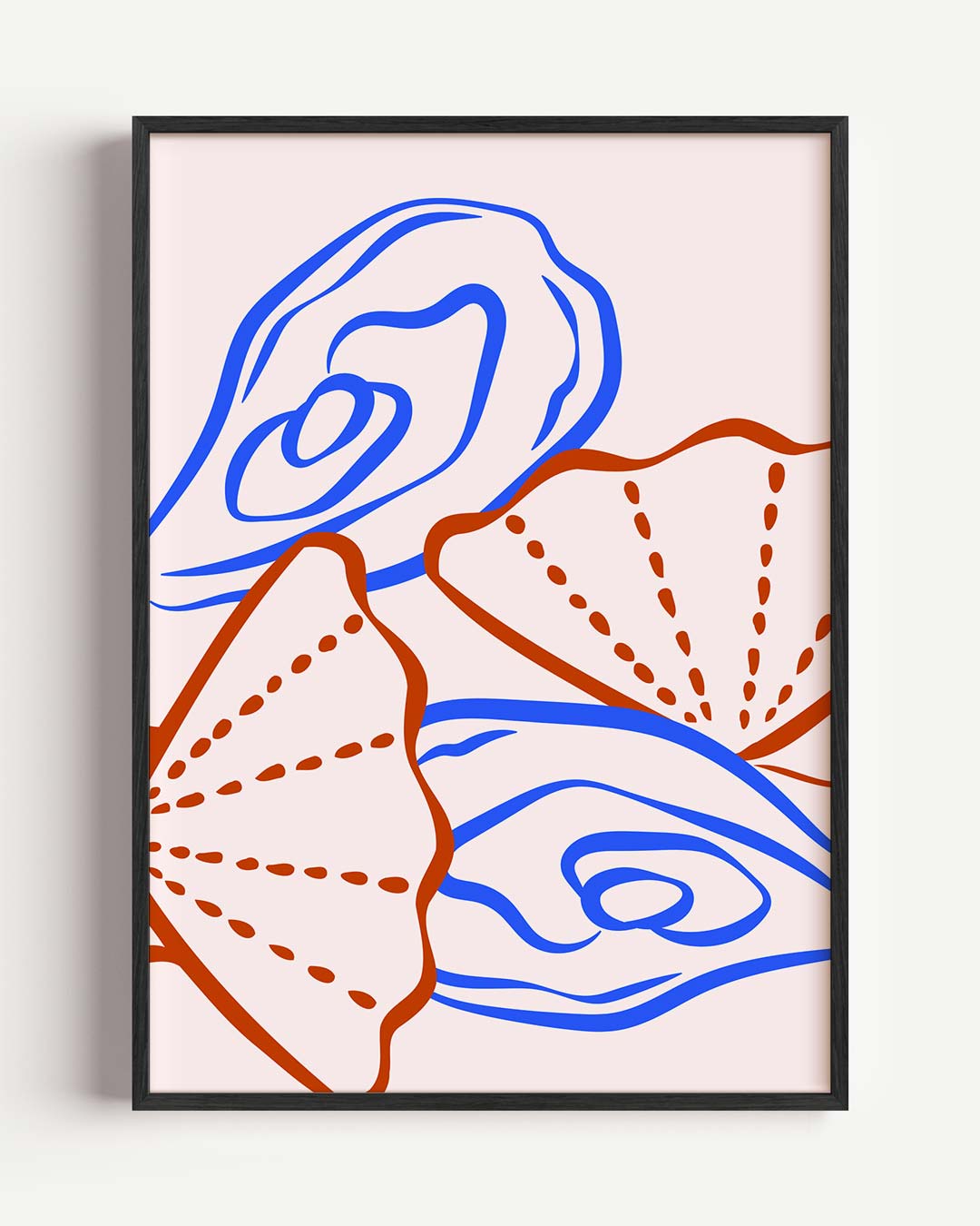 Levendige Schelpenkunst – keuken portret poster als wanddecoratie