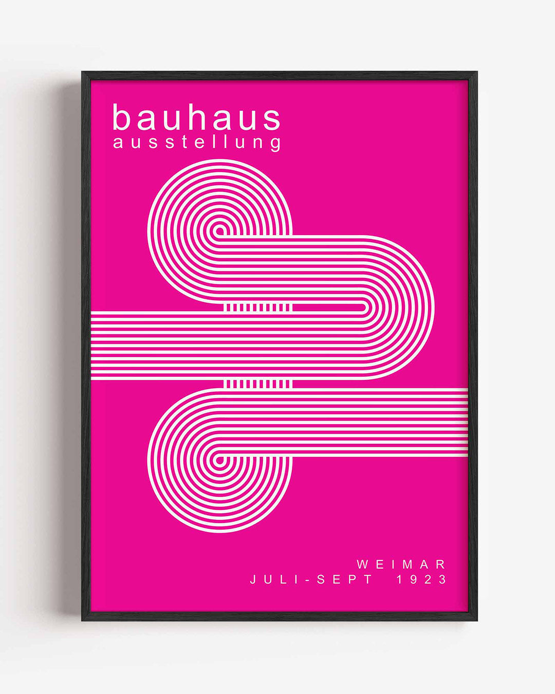 Lijnen en cirkelpatronen – staande Bauhaus poster als wanddecoratie