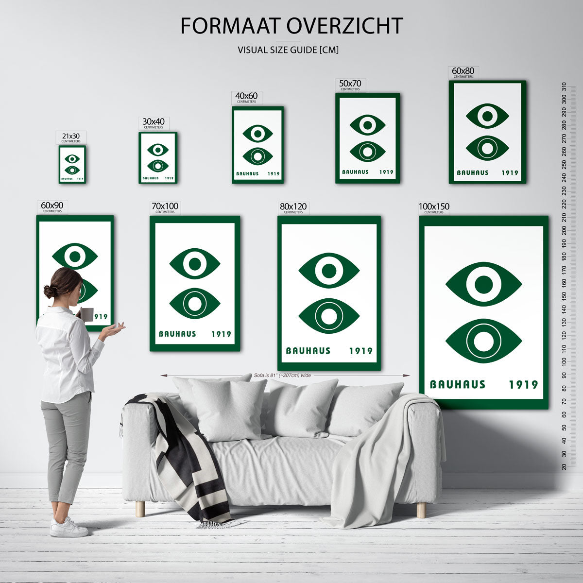 – Bauhaus poster als moderne geometrische wanddecoratie