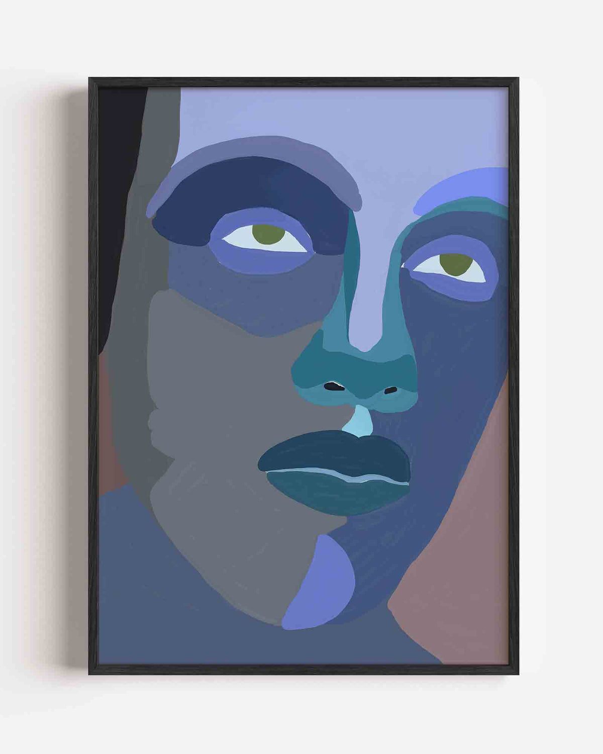 Abstract gezicht – hedendaagse illustratie portret poster als wanddecoratie