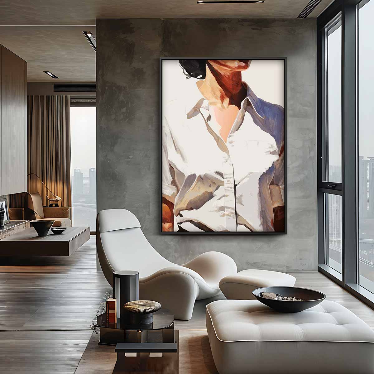 Elegante Stijl in Schilderkunst – plexiglas kunstwerk als wanddecoratie
