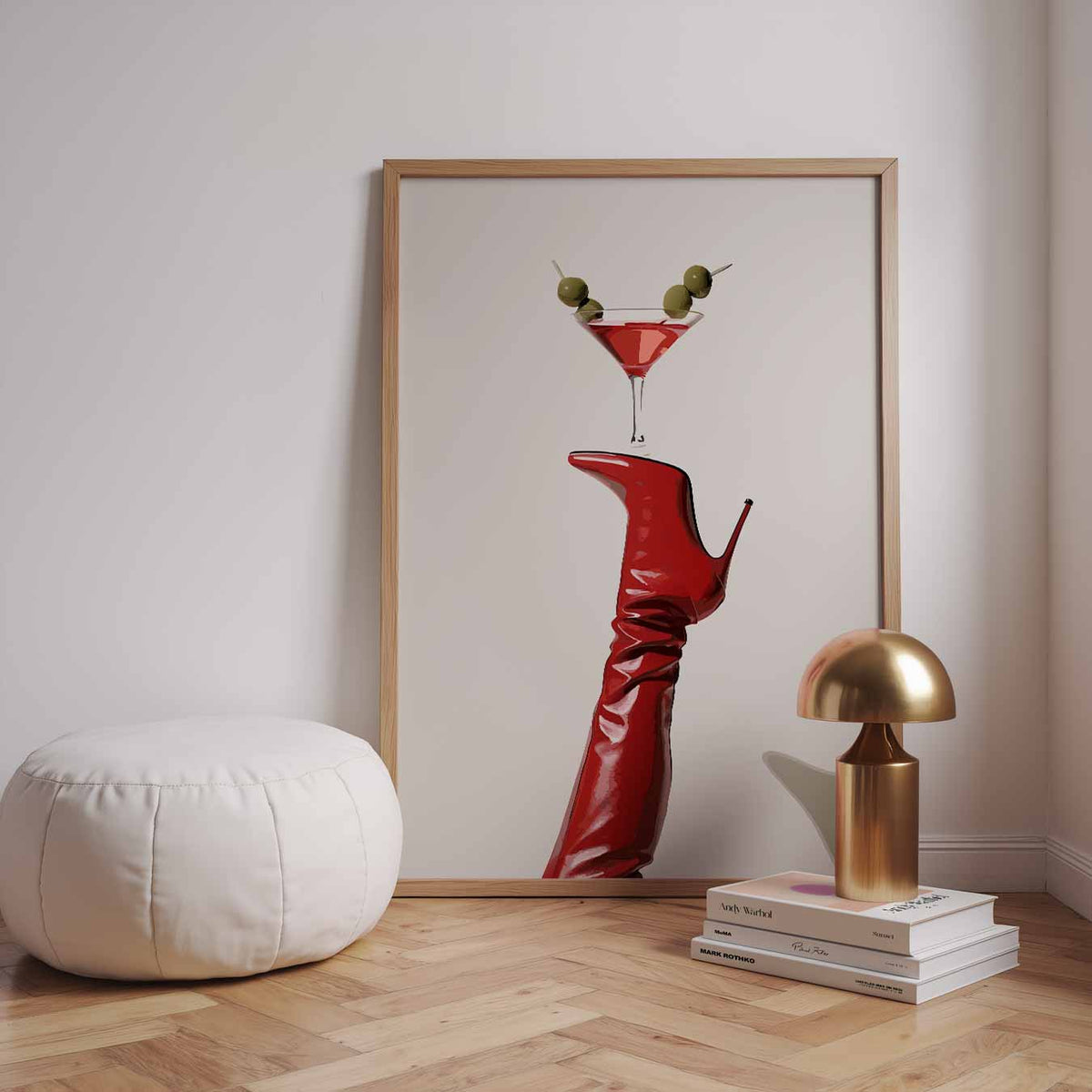Stijlvol Cocktails & Hakjes – staande zomer wanddecoratie van WallArtistic