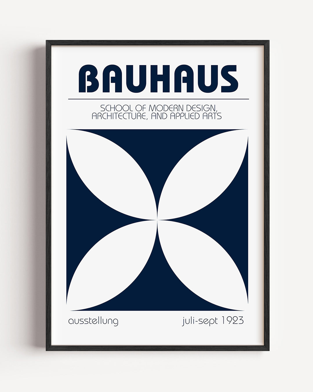 Vorm en balans – staande Bauhaus poster als wanddecoratie
