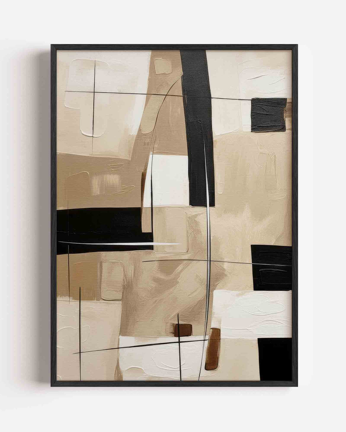 Abstracte vormen – zacht abstracte portret poster als wanddecoratie