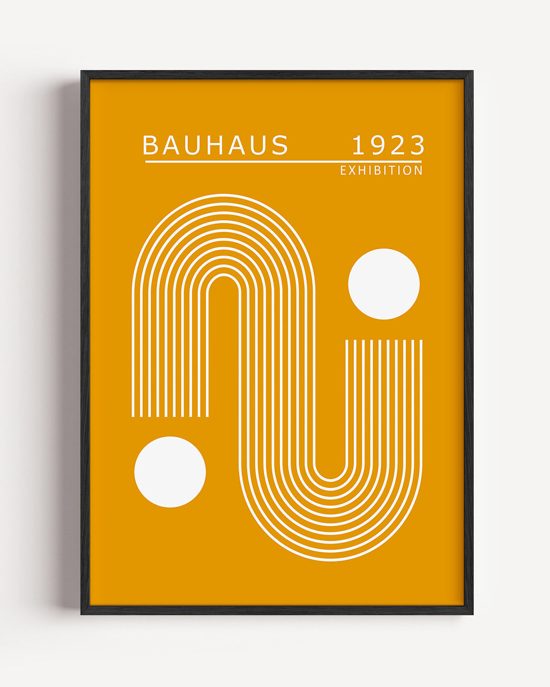 Lijnen en cirkels – staande Bauhaus poster als wanddecoratie