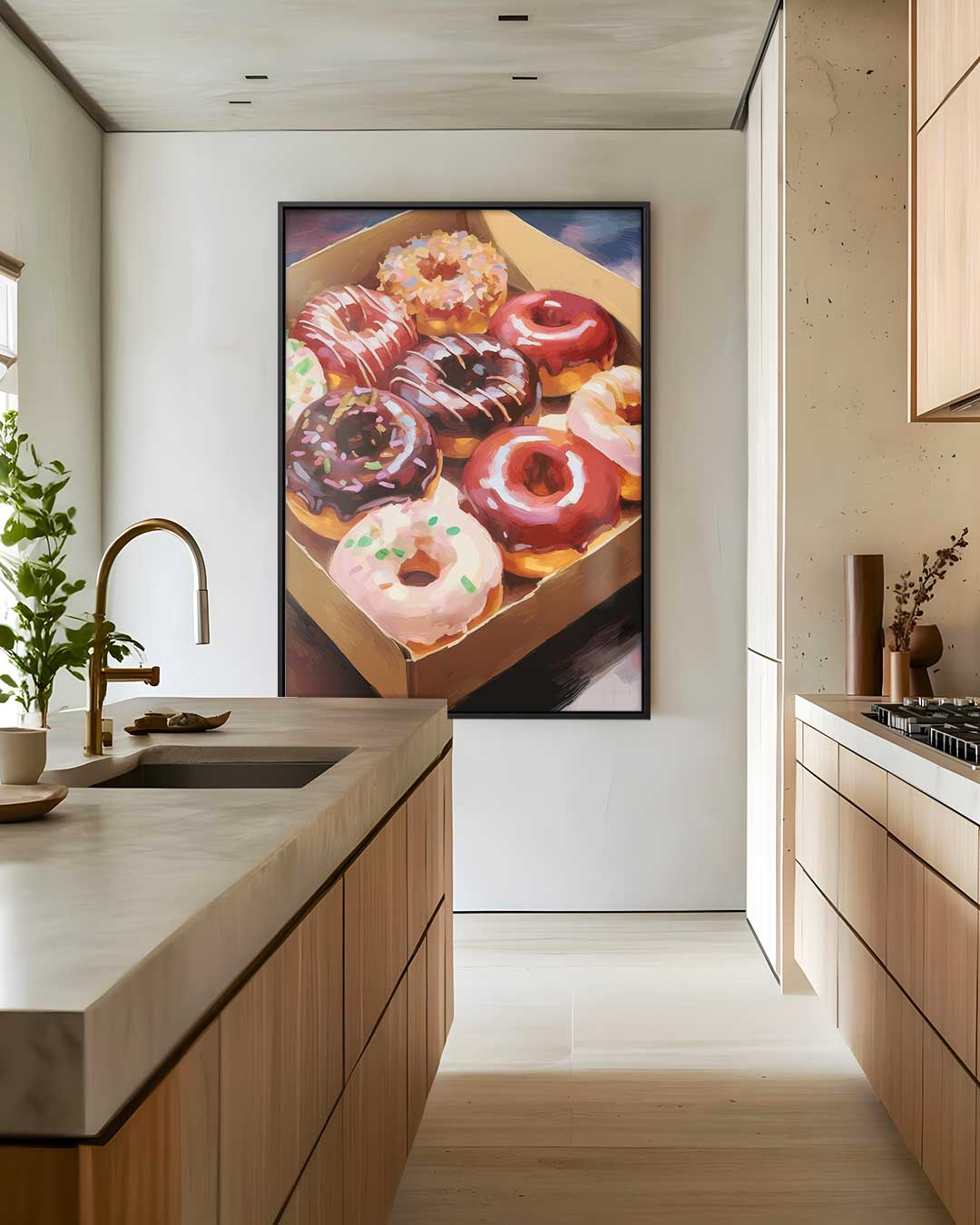 Verrukkelijke Donut Fantasie – staand kunstwerk voor modern interieur