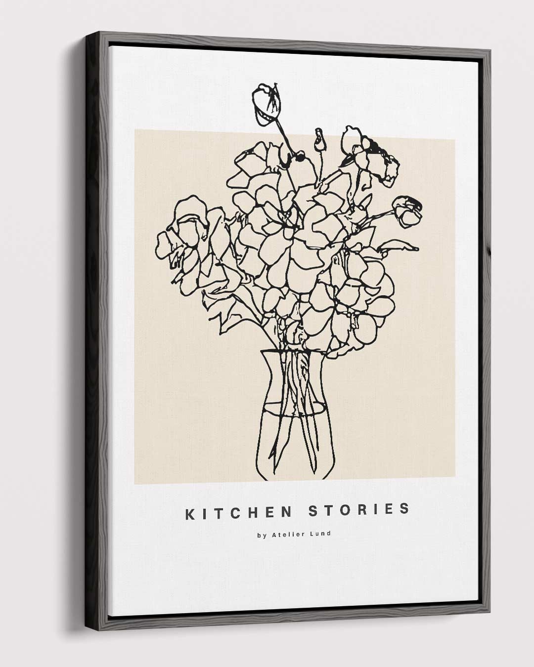 Kitchen Stories Bloemenschilderij – dibond kunstwerk als wanddecoratie