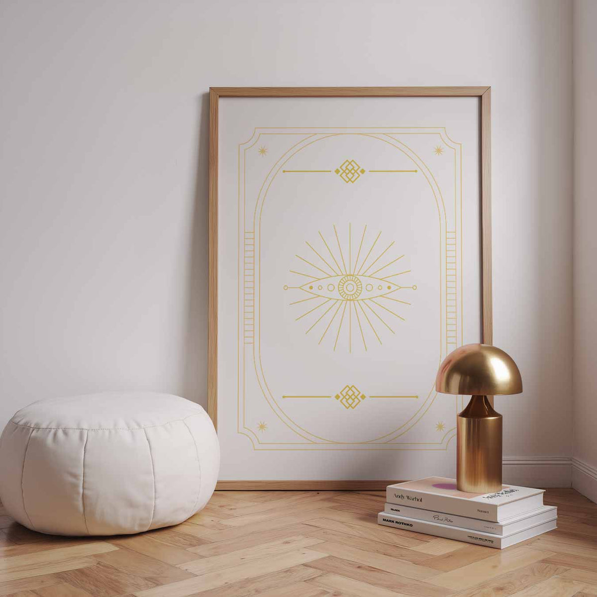 Mystieke Oog – staande muurposter met mindful uitstraling
